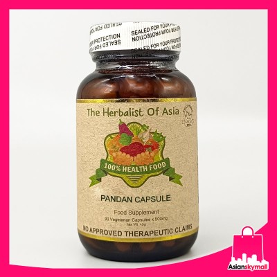 THE HERBALIST OF ASIA Pandan Capsule 500mg 90 Vegetarian Capsules